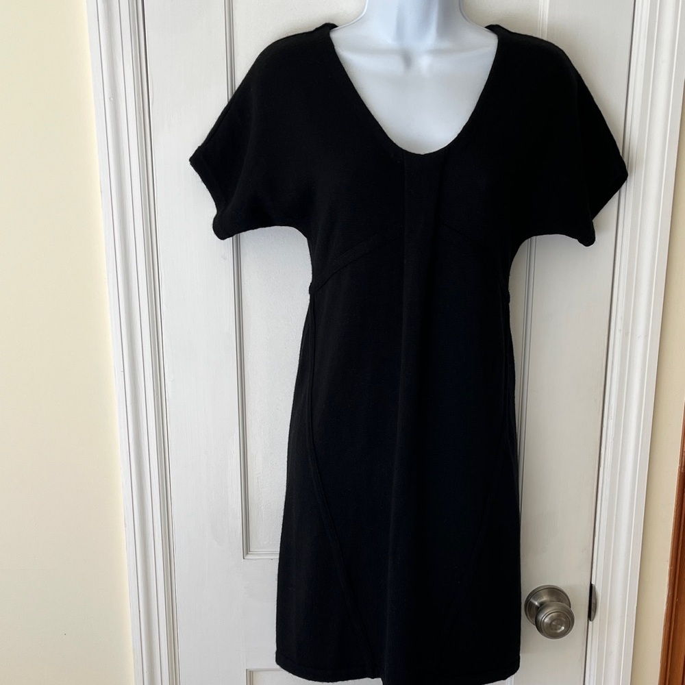 Ann Taylor Loft Merino Wool Blend Dress Women’s XS‎ Black Base Layer Sheath